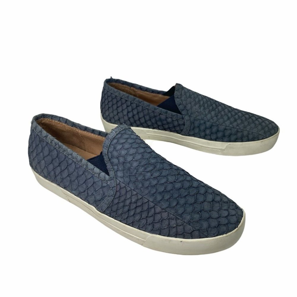 Joie Womens Blue Leather Low Top Slip On Loafers Shoes - Size 9.5